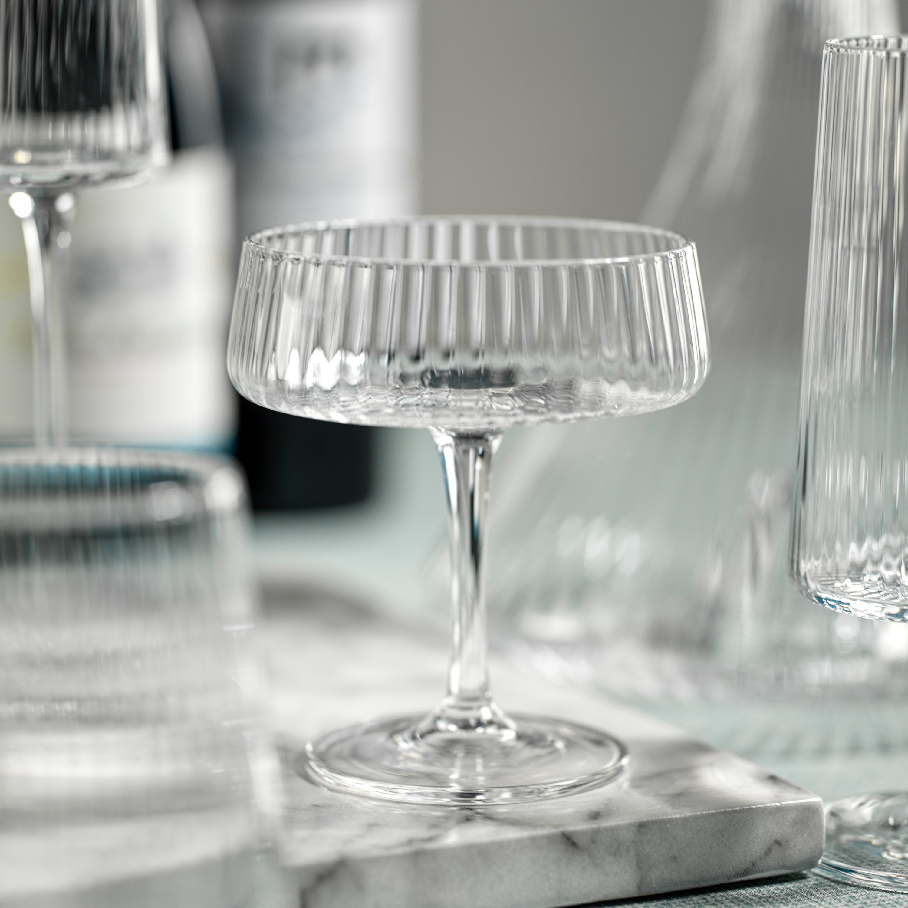 Image of Bandol Fluted Textured Martini Glasses