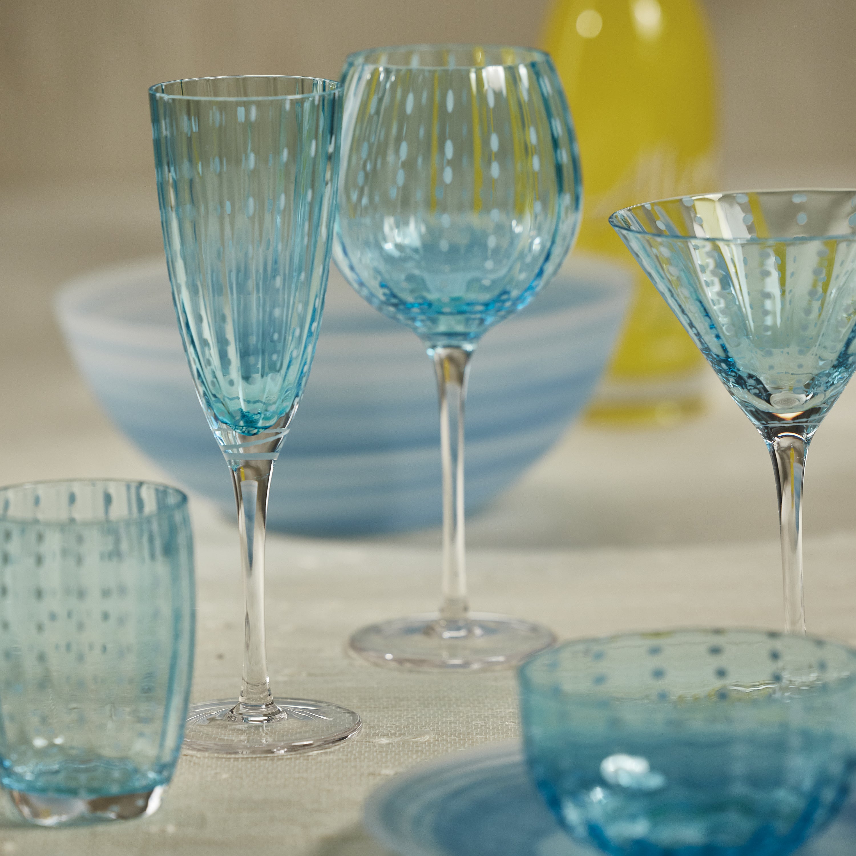 Image of Portofino White Dot Condiment Glass Bowls