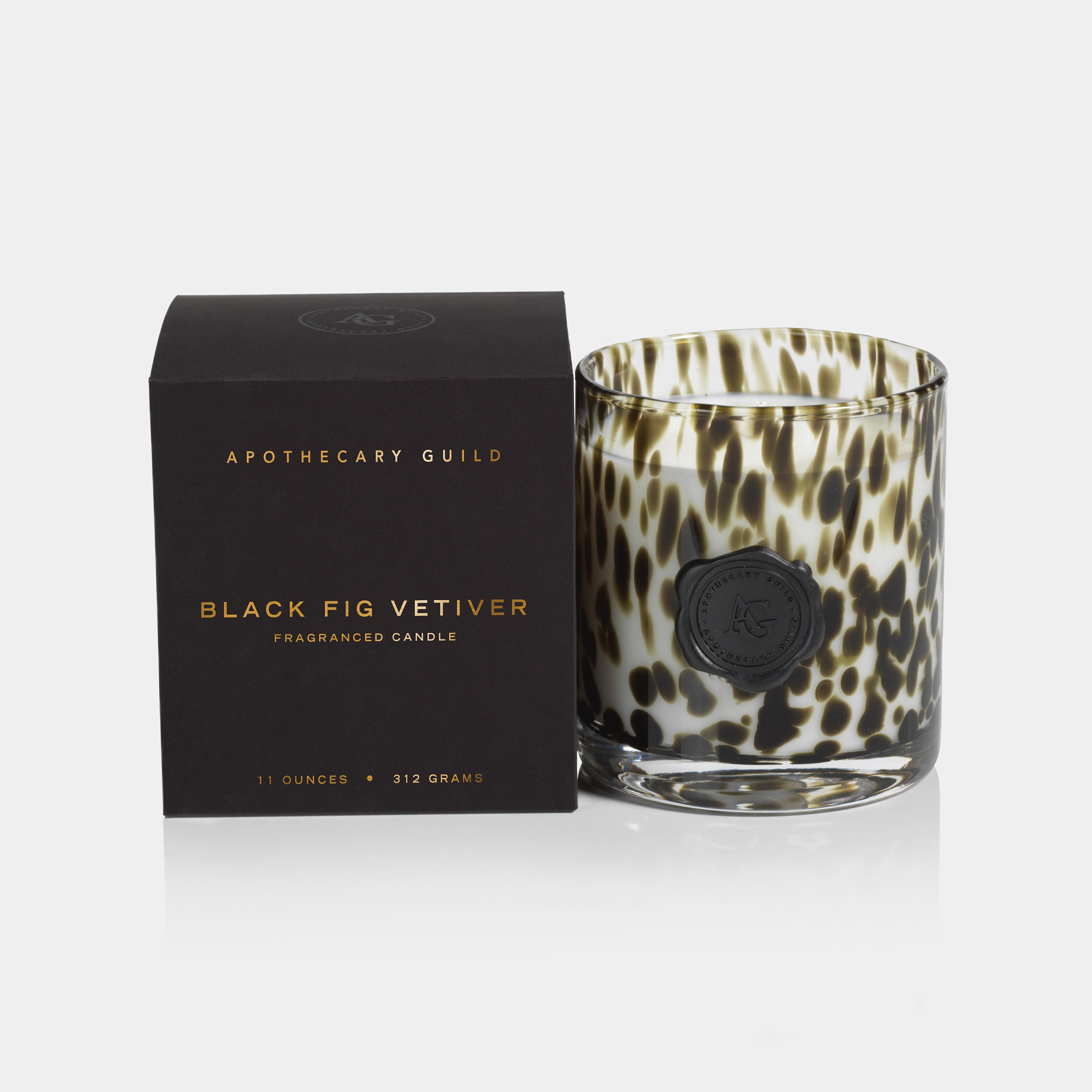 Image of Apothecary Guild Opal Glass Candle in Gift Box, Black Fig Vetiver