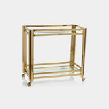 Image of Mayfair High Gloss Gold Bar Cart