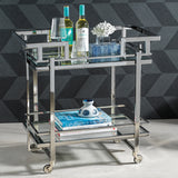 Image of Harry's Polished Steel Bar Cart