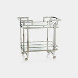 Harry's Polished Steel Bar Cart