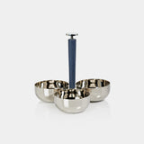 Image of Laguna Nickel & Leather Condiment Set