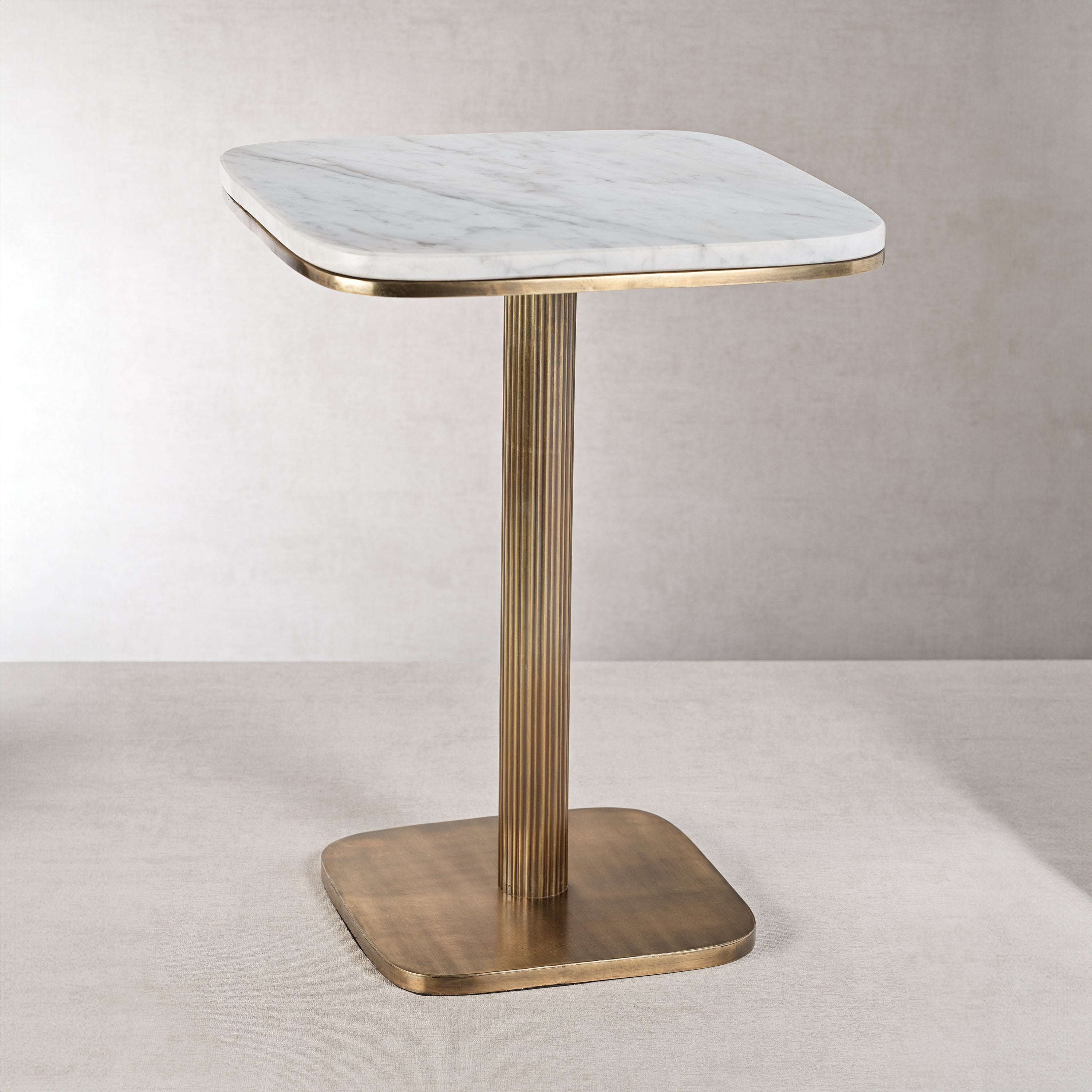 Image of Bohemia Marble on Antique Brass Side Table