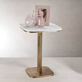 Image of Bohemia Marble on Antique Brass Side Table