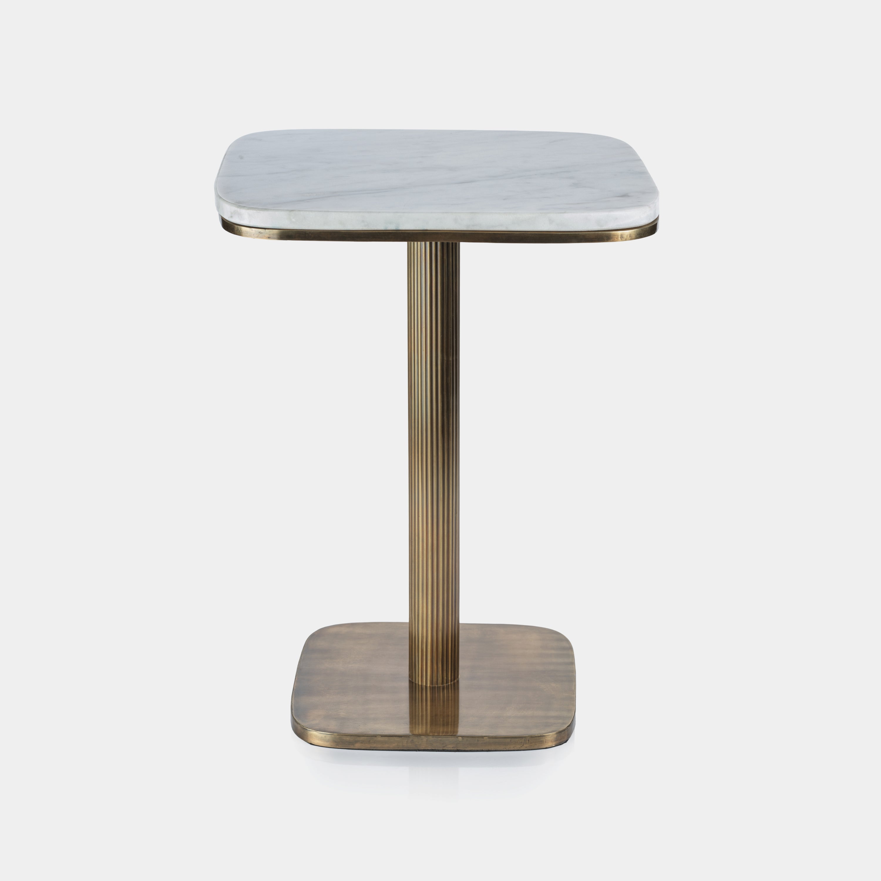 Image of Bohemia Marble on Antique Brass Side Table