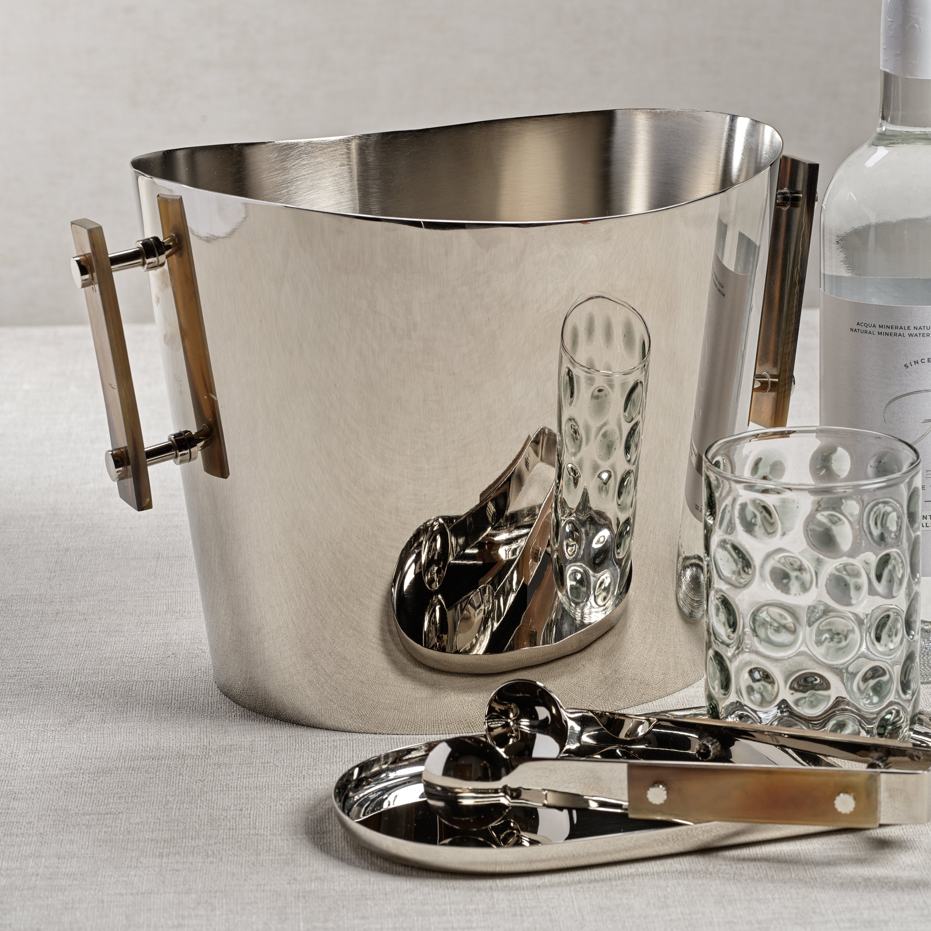 Image of The Berkeley Ice Bucket with Horn Handles