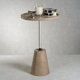 Image of Bellecôte Mink Leather Side Table