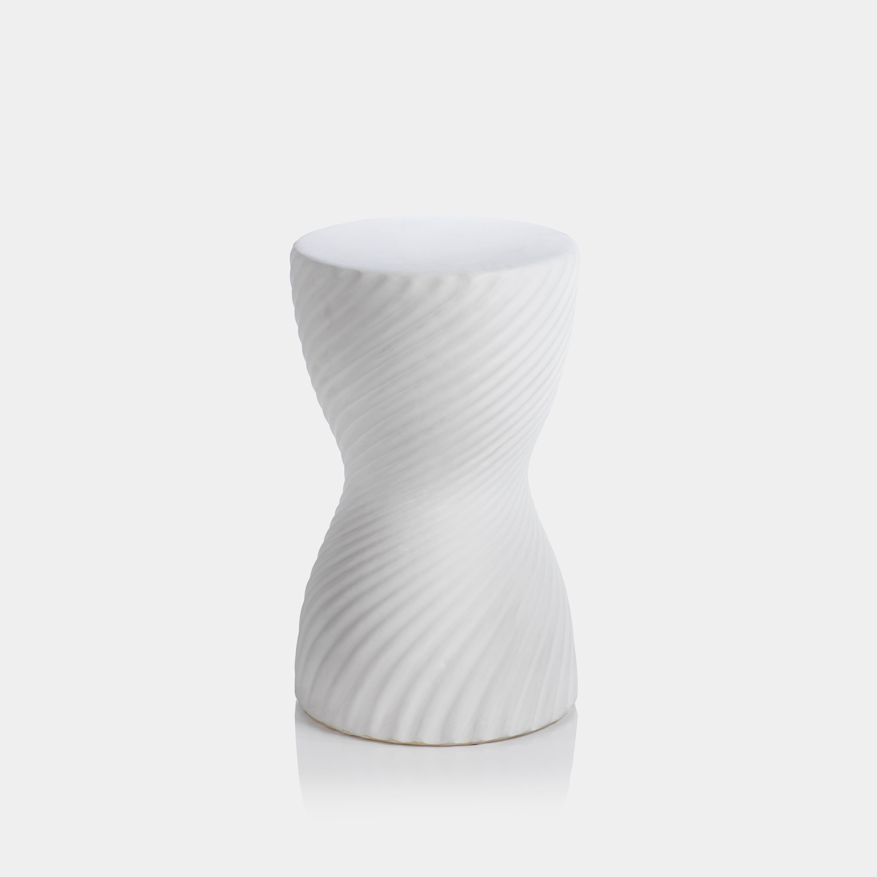 Image of Twisted Ribbed Earthenware Stool